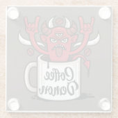 コーヒー鬼 ガラスコースター (裏面)