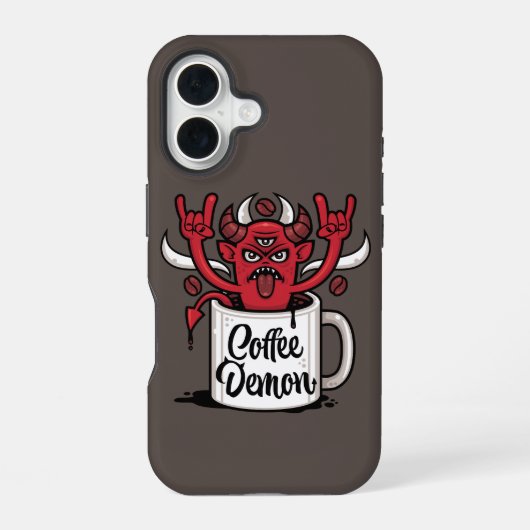 コーヒー鬼 iPhone 16ケース (裏面)
