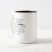 コーヒー魅力的哲学ユーモア ツートーンマグカップ (正面左)