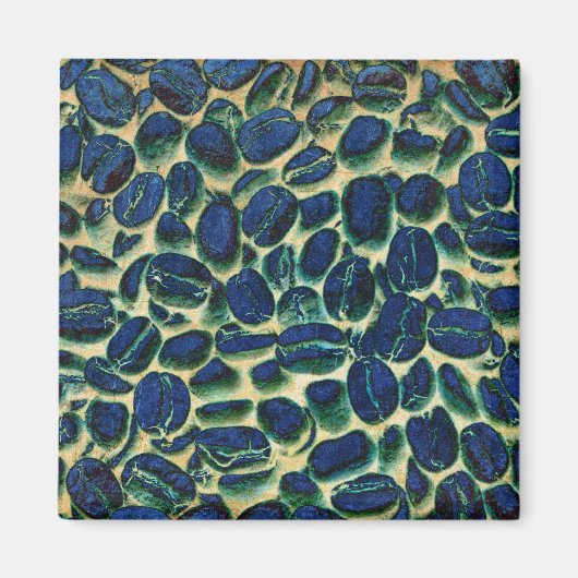 コーヒー鮮やか豆 マグネット (正面)