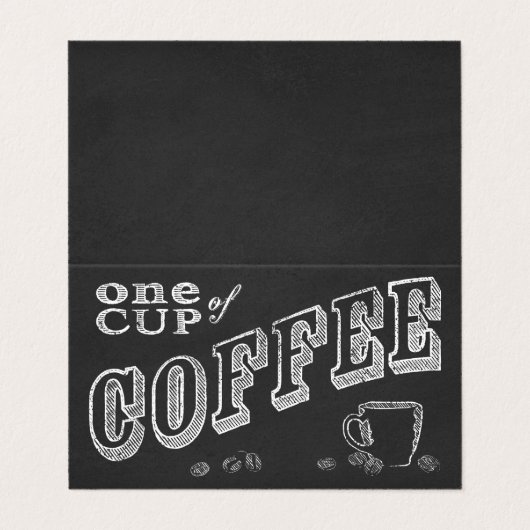 コーヒー黒板によって折られるロイヤリティのスタンプカード 名刺 (外部フラット)