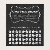 コーヒー黒板によって折られるロイヤリティのスタンプカード 名刺 (内部フラット)