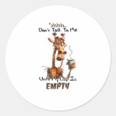 コーヒー1杯の冷たいキリン ラウンドシール (正面)