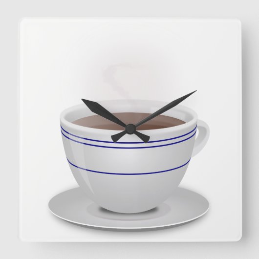 コーヒー1杯 スクエア壁時計 (正面)