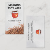 コーヒー1杯 |ハート 名刺 (正面/裏面)
