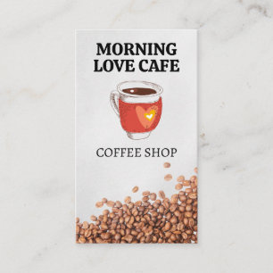 コーヒー1杯  ハート 名刺