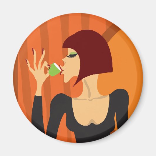 コーヒー1杯 マグネット (正面)