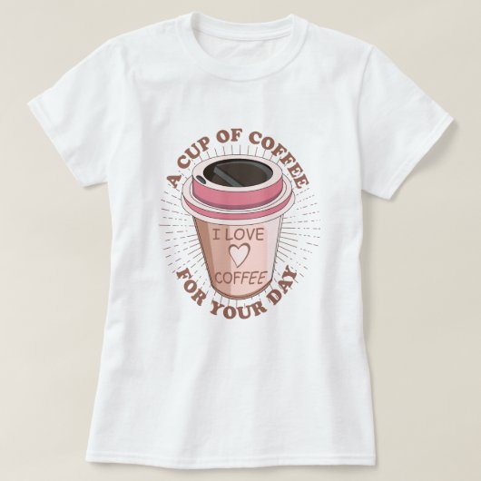 コーヒー1杯 Tシャツ (デザイン正面)