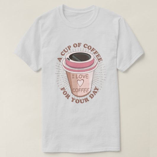 コーヒー1杯 Tシャツ (デザイン正面)