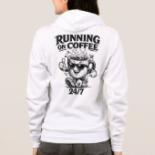 コーヒー24/7 ランニング コーヒー愛好家パーカー パーカ (裏面)