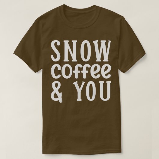コーヒー365雪コーヒーとカップルのコーヒー愛 Tシャツ (デザイン正面)