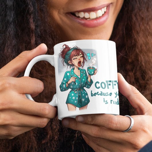 コーヒー!あくびは失礼だから ジャンボコーヒーマグカップ