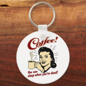 コーヒー！あなたは死んだら眠れよ！ キーホルダー (正面)