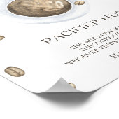 コーヒー – おしゃぶり狩りベビーシャワーゲーム ポスター (角)