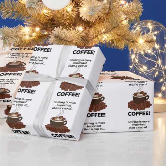 コーヒー おもしろ コーヒー好き コーヒー ラッピングペーパー (クリスマス)