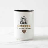 コーヒー.お前のためだ。 ツートーンマグカップ (中央)