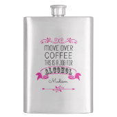 コーヒー、これにありますアルコール名前のための仕事が動かして下さい フラスク (正面)