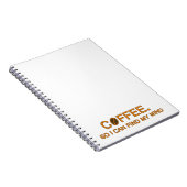 コーヒー.だから私の心を見つけることができる人生おもしろい引用文 ノートブック (右側)