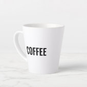 「コーヒー」の黒文字は白 カフェラテマグ (左アングル)