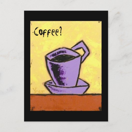 コーヒー?はがきを呼び出す ポストカード (正面)