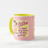 コーヒー!  より多くのエネルギーの愚かな事をより速くして下さい! マグカップ (正面左)