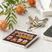 コーヒー&イエズスクリスチャンインスパイアスクエアキーチェーン キーホルダー (側面)