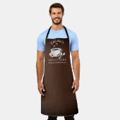 コーヒー エプロン (着用した状態)