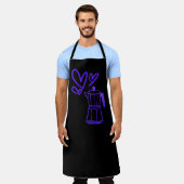 コーヒー エプロン (着用した状態)