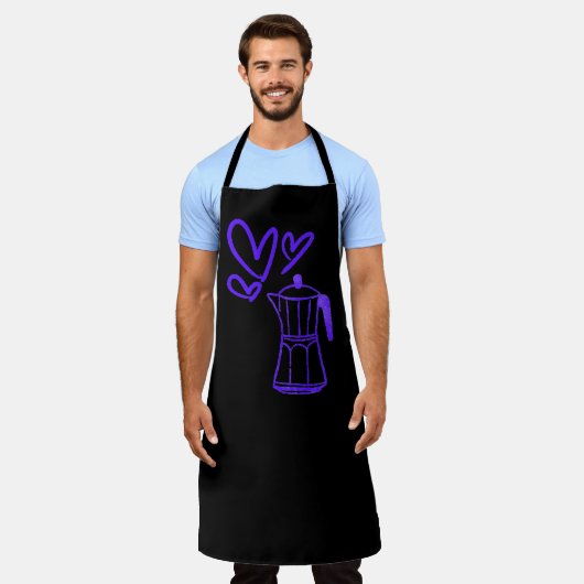 コーヒー エプロン (着用した状態)