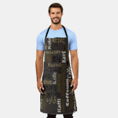 コーヒー エプロン (着用した状態)