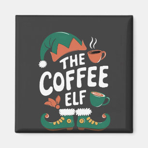 コーヒー エルフ クリスマス おもしろ カフェイン Xmas ファン  マグネット