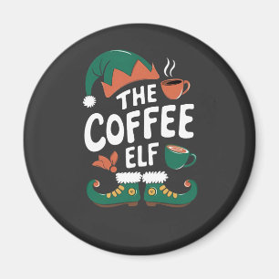 コーヒー エルフ クリスマス おもしろ カフェイン Xmas 愛好者   マグネット