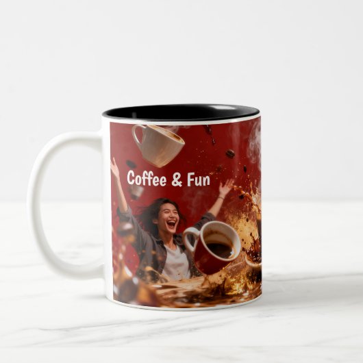 コーヒー&エンジョイマグ ツートーンマグカップ (左)
