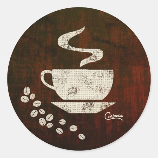 コーヒー – エンベロープシール ラウンドシール (正面)