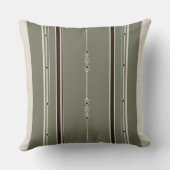 コーヒー&オリーブストライプ装飾用クッション クッション (裏面)