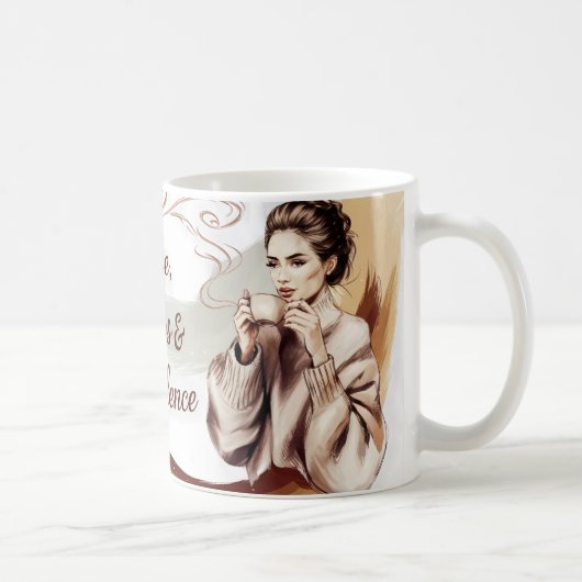 コーヒー、カオス&自信マグ芸術的- & Cozy コーヒーマグカップ (右)