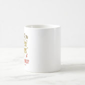 コーヒー、カオス、自信 - 共感できる面白い引用 コーヒーマグカップ (中央)