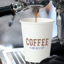 コーヒー：カップの中のハグ大学レタリング紙カップ 紙コップ