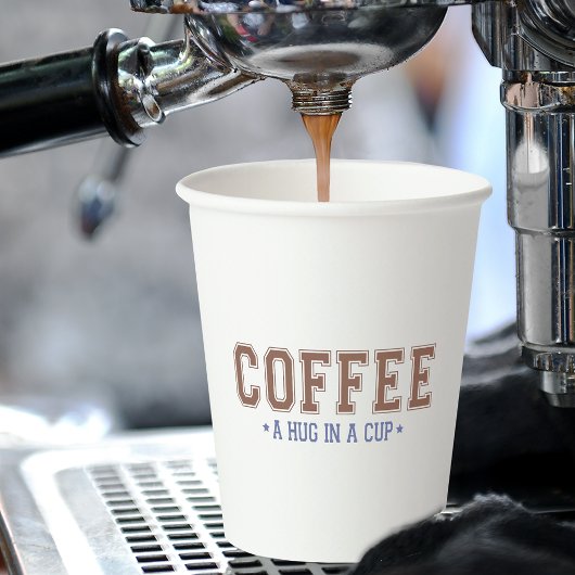コーヒー:カップの中のハグ大学レタリング紙カップ 紙コップ
