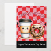 コーヒー カップル 面白いバレンタインデーのポストカード シーズンカード (正面/裏面)