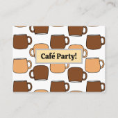 コーヒー カップ カフェ ショップ 名刺 (正面)