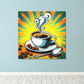 コーヒー カップ キャンバス ウォール アート (インサイチュ (ウッドフロア))