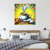 コーヒー カップ キャンバス ウォール アート (インサイチュ (寝室))