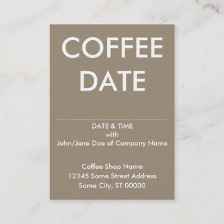 コーヒー(カフェインの分子)をしよう 名刺