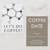 コーヒー(カフェインの分子)をしよう 名刺 (正面/裏面)