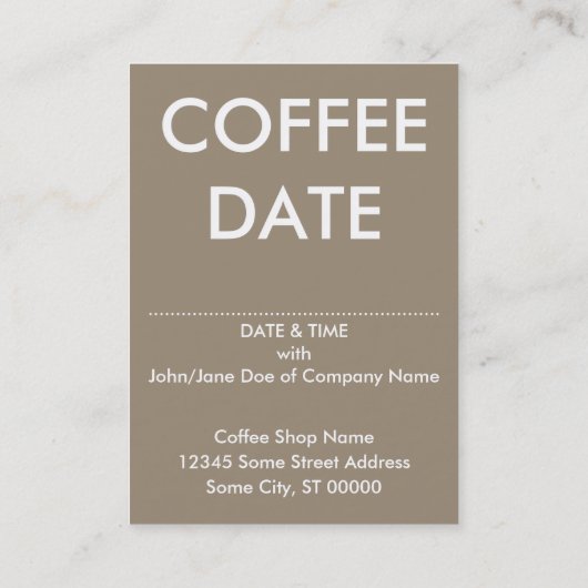 コーヒー(カフェインの分子)をしよう 名刺 (裏面)