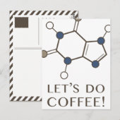 コーヒー(カフェイン分子)をやろう ポストカード (正面/裏面)