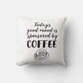 コーヒー・カフェイン愛好家が後援しおもしろいた良い気分 クッション (正面)