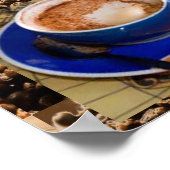 コーヒー カプチーノ ラテ ポスター メニュー (角)