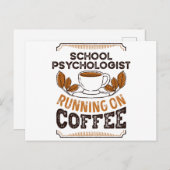 コーヒー・カランニングフェインGIFに関する学校心理学者の ポストカード (正面/裏面)